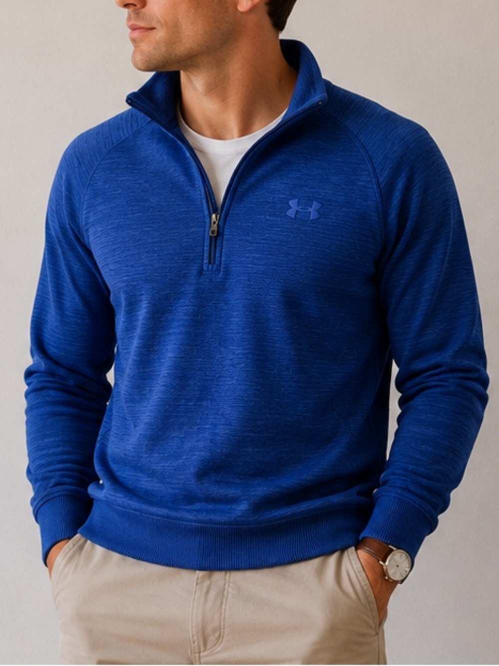 Under Armour Men’s Royal Blue Quarter-Zip Performance Sweater